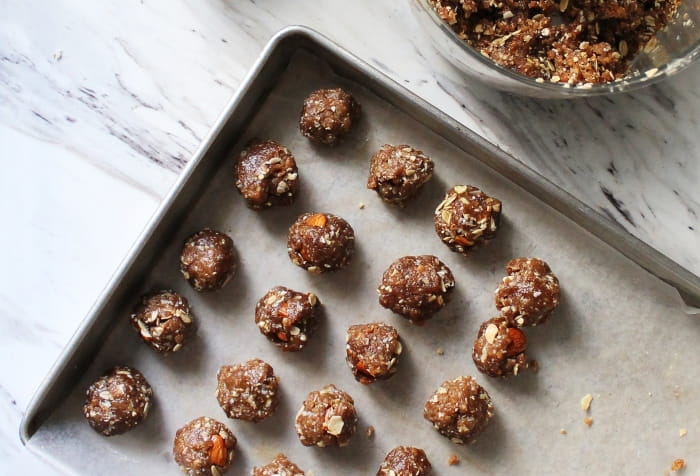 Tahini date energy balls are a quick and easy healthy snack to make